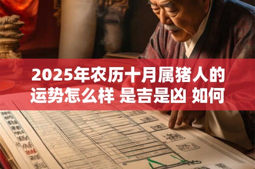 2025年农历十月属猪人的运势怎么样 是吉是凶 如何开运