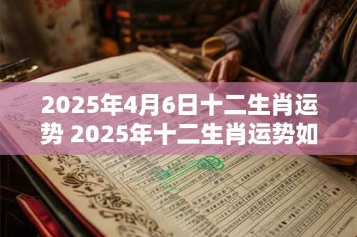 2025年4月6日十二生肖运势 2025年十二生肖运势如何