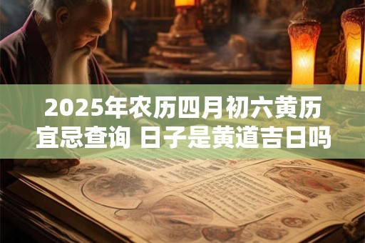 2025年农历四月初六黄历宜忌查询 日子是黄道吉日吗