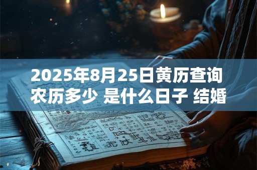 2026年8月25日黄历查询 农历多少 是什么日子 结婚吉时 2026年8月25日黄历查询 农历多少 是什么日子 结婚吉时