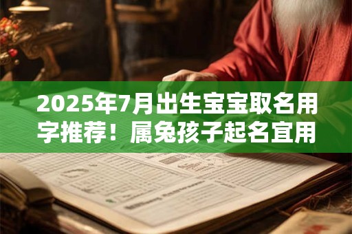 2025年7月出生宝宝取名用字推荐！属兔孩子起名宜用字大全