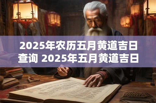 2025年农历五月黄道吉日查询 2025年五月黄道吉日是哪天