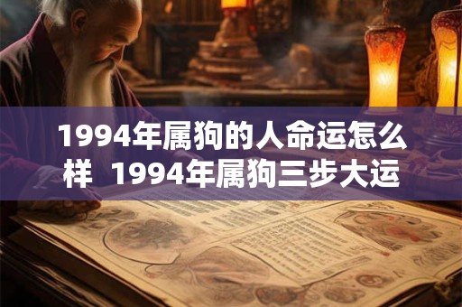 1994年属狗的人命运怎么样  1994年属狗三步大运