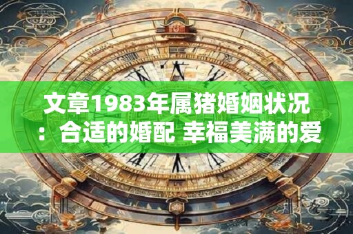 文章1983年属猪婚姻状况：合适的婚配 幸福美满的爱情