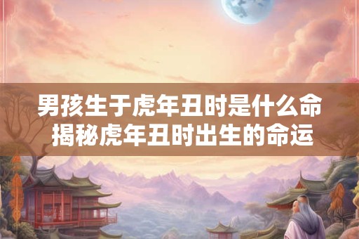 男孩生于虎年丑时是什么命 揭秘虎年丑时出生的命运玄机 男孩生于虎年丑时是什么命 揭秘虎年丑时出生的命运玄机