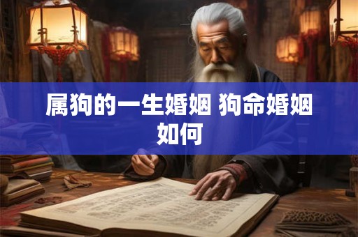 属狗的一生婚姻 狗命婚姻如何