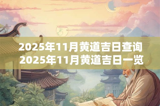 2025年11月黄道吉日查询 2025年11月黄道吉日一览表