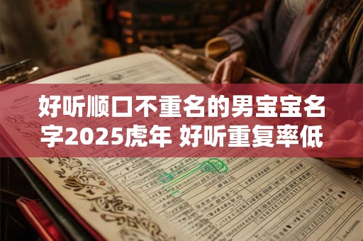 好听顺口不重名的男宝宝名字2025虎年 好听重复率低的起名方法