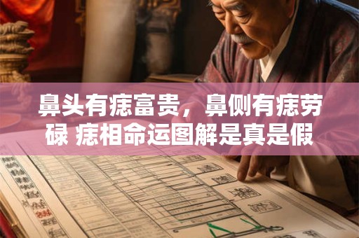 鼻头有痣富贵，鼻侧有痣劳碌 痣相命运图解是真是假