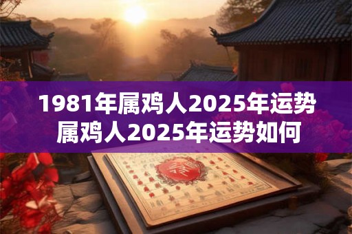 1981年属鸡人2025年运势 属鸡人2025年运势如何