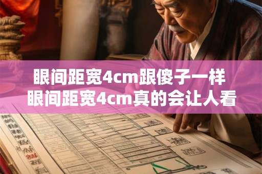 眼间距宽4cm跟傻子一样 眼间距宽4cm真的会让人看起来傻吗 眼间距宽4cm跟傻子一样 眼间距宽4cm真的会让人看起来傻吗