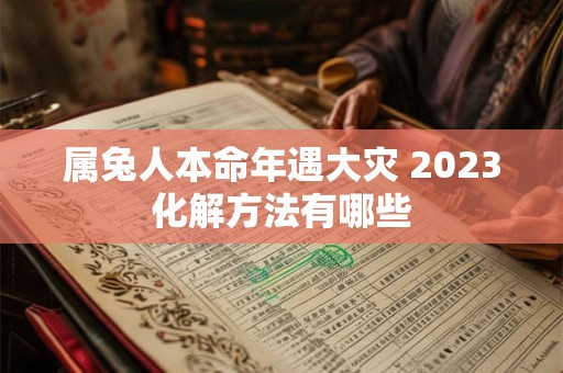 属兔人本命年遇大灾 2023化解方法有哪些