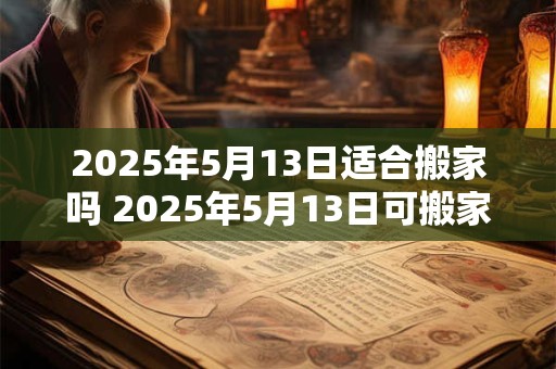 2025年5月13日适合搬家吗 2025年5月13日可搬家吗