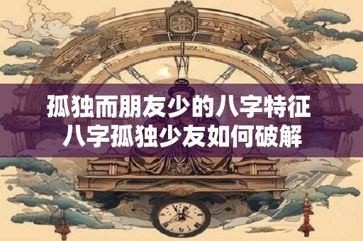 孤独而朋友少的八字特征 八字孤独少友如何破解