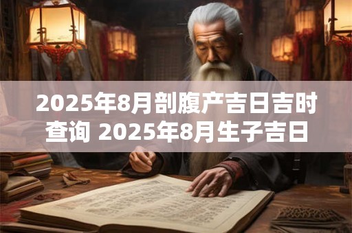 2025年8月剖腹产吉日吉时查询 2025年8月生子吉日