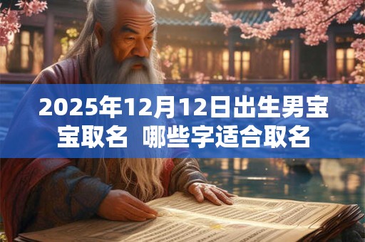 2026年12月12日出生男宝宝取名  哪些字适合取名