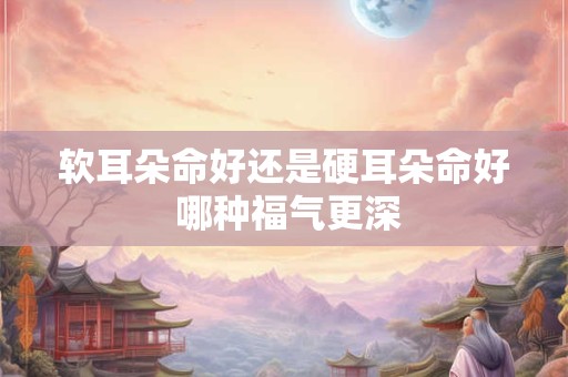 软耳朵命好还是硬耳朵命好 哪种福气更深