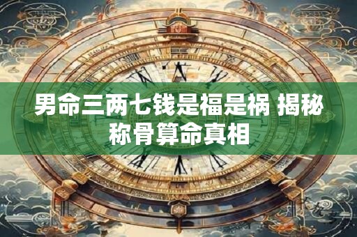 男命三两七钱是福是祸 揭秘称骨算命真相