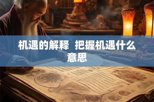 机遇的解释  把握机遇什么意思