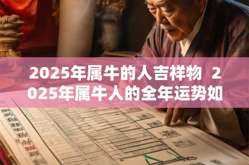 2025年属牛的人吉祥物 2025年属牛人的全年运势如何 2025年属牛的人吉祥物 2025年属牛人的全年运势如何