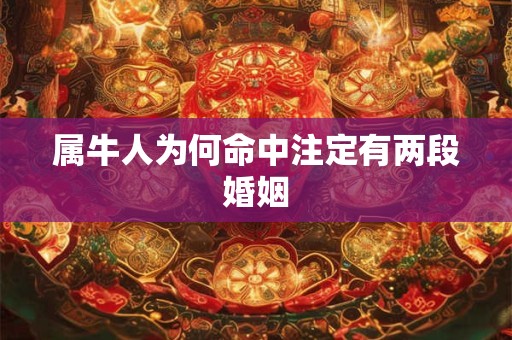 属牛人为何命中注定有两段婚姻