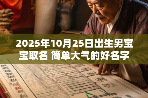 2025年10月25日出生男宝宝取名 简单大气的好名字