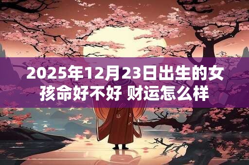 2025年12月23日出生的女孩命好不好 财运怎么样