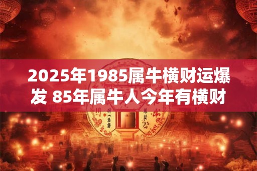 2025年1985属牛横财运爆发 85年属牛人今年有横财吗