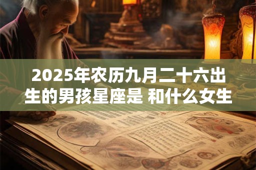 2025年农历九月二十六出生的男孩星座是 和什么女生配