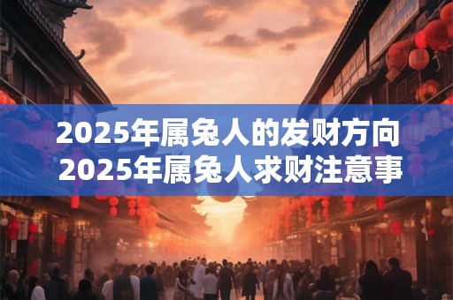 2025年属兔人的发财方向 2025年属兔人求财注意事项