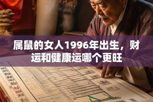 属鼠的女人1996年出生，财运和健康运哪个更旺