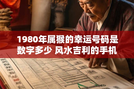 1980年属猴的幸运号码是数字多少 风水吉利的手机号码
