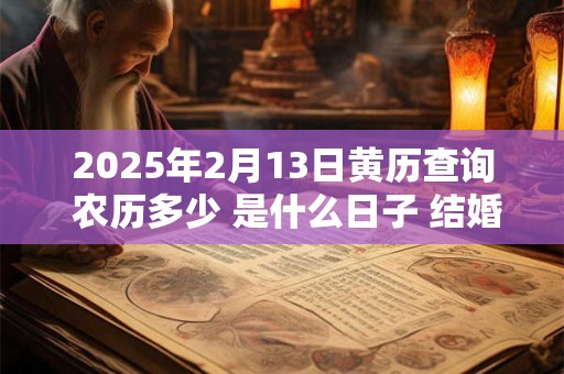 2025年2月13日黄历查询 农历多少 是什么日子 结婚吉时