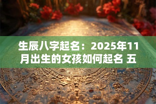 生辰八字起名：2025年11月出生的女孩如何起名 五行属什么