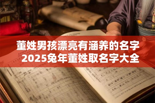 董姓男孩漂亮有涵养的名字  2025兔年董姓取名字大全男孩