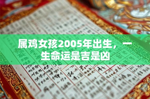 属鸡女孩2005年出生，一生命运是吉是凶