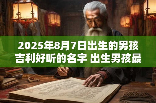 2025年8月7日出生的男孩吉利好听的名字 出生男孩最佳取名合集
