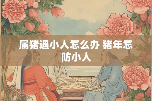 属猪遇小人怎么办 猪年怎防小人