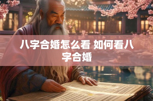八字合婚怎么看 如何看八字合婚