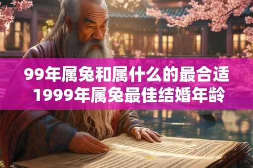 99年属兔和属什么的最合适 1999年属兔最佳结婚年龄是多少