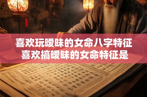 喜欢玩暧昧的女命八字特征 喜欢搞暧昧的女命特征是什么
