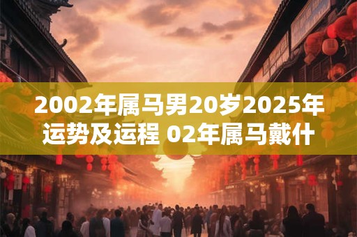 2002年属马男20岁2025年运势及运程 02年属马戴什么好