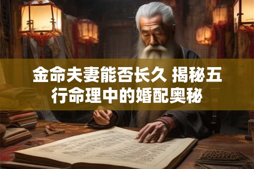 金命夫妻能否长久 揭秘五行命理中的婚配奥秘