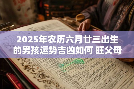 2025年农历六月廿三出生的男孩运势吉凶如何 旺父母吗