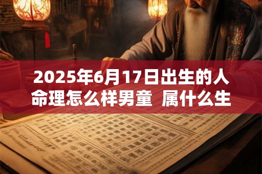 2025年6月17日出生的人命理怎么样男童  属什么生肖