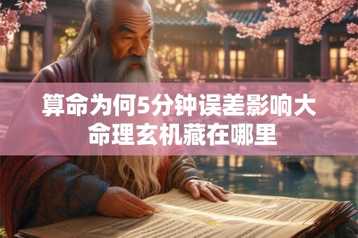 算命为何5分钟误差影响大 命理玄机藏在哪里