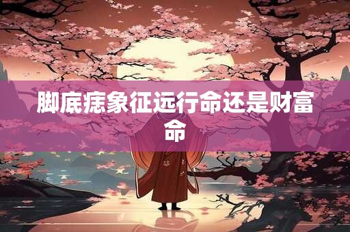 脚底痣象征远行命还是财富命