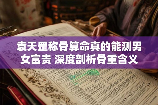 袁天罡称骨算命真的能测男女富贵 深度剖析骨重含义