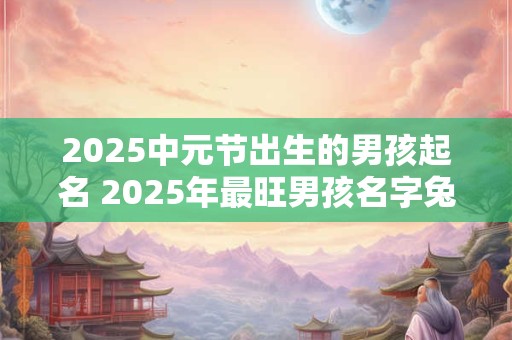 2025中元节出生的男孩起名 2025年最旺男孩名字兔草字头