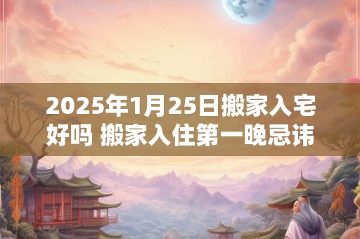 2025年1月25日搬家入宅好吗 搬家入住第一晚忌讳